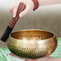 nepal handmade tibet buddha sound bowl yoga meditation chanting bowl brass chime handicraft music therapy tibetan singing bowl