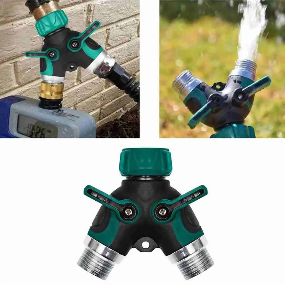 

Home & Garden Sprays Tube Coarse Thread 2-Way Water Distributor Hose Adapter Gardening Supplies Tap Pipe Valve