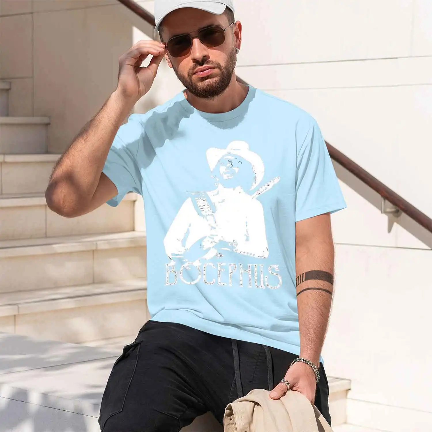 Фото Винтажная футболка Retro Bocephus Vintage Hank Jr Distred Williams Funny ian, уличная одежда с принтом, новая модель 2026 года, с коротким рукавом и круглым вырезом №4