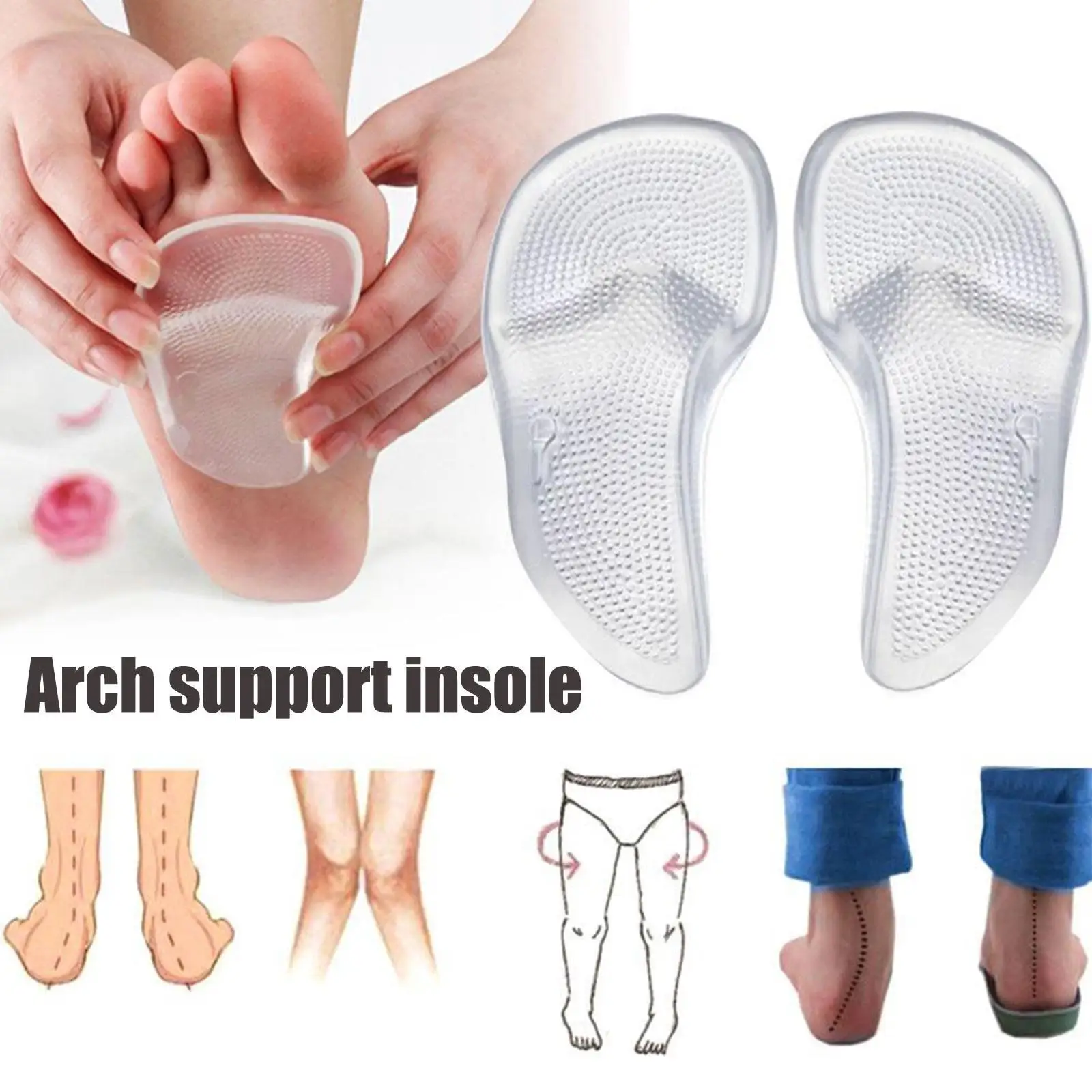

1 пара, ортопедические силиконовые стельки для обуви