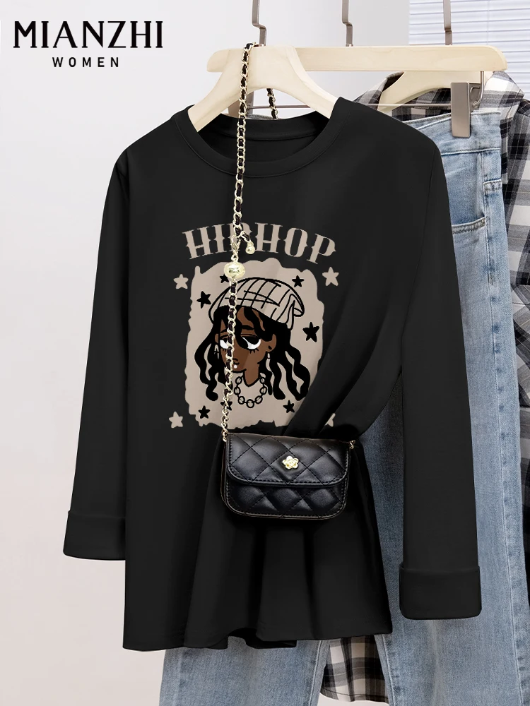 Senma up Cotton to Long sleeves Shirt Women Autumn 2024 New Stacked Inner wear Top Plus size Bottoming |