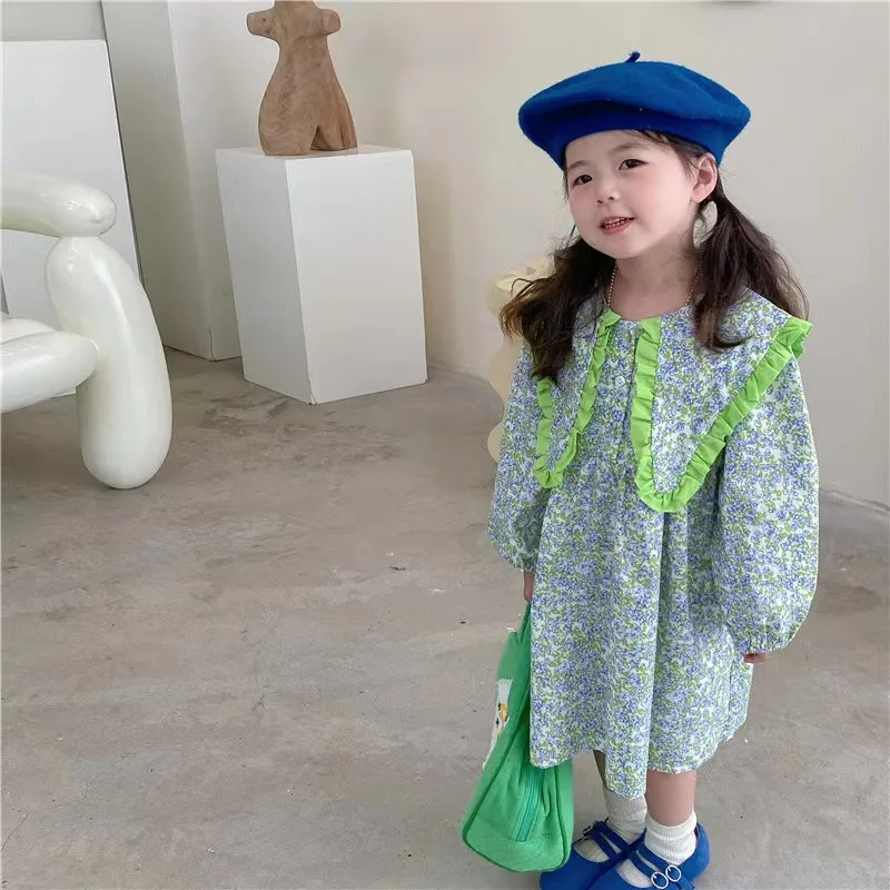 

Платье-трапеция до колен, пуловер с отложным воротником и длинными рукавами, милый мягкий удобный осенний пуловер с принтом для девочек