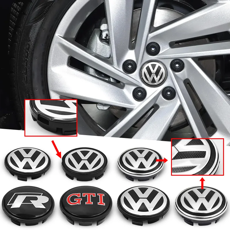 Фото Комплект из 4 колпачков для центра диска колеса (55 мм, 65 мм) для Volkswagen VW Golf 4 5 6, Passat, Jetta, Beetle, CC, Bora, Polo, Touareg, Tiguan №4