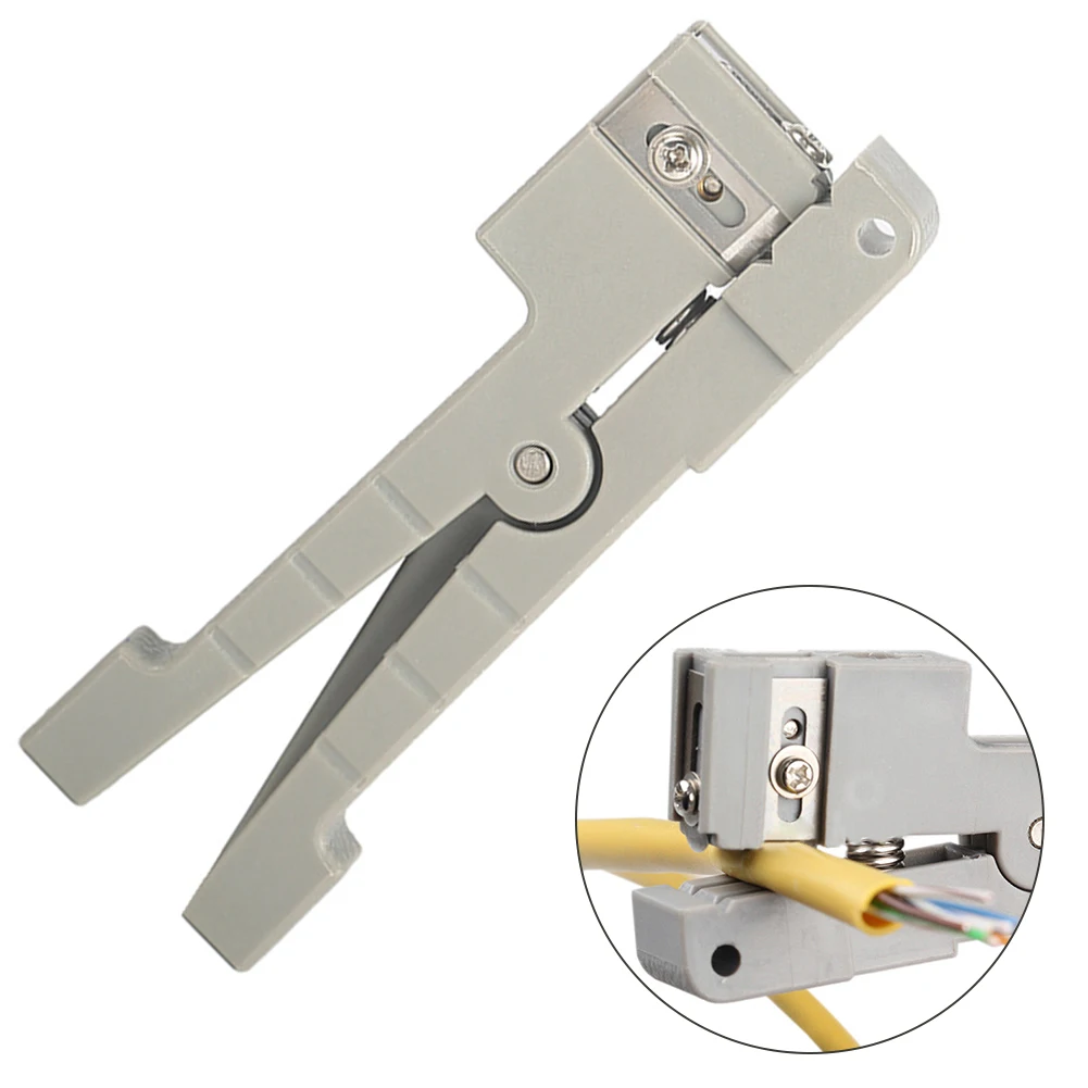 

Portable Wire Clamp Coaxial Fiber Optic Cable Stripper Cutter Efficient Pliers Multi-functional Extra Blade Easy Operate Tool