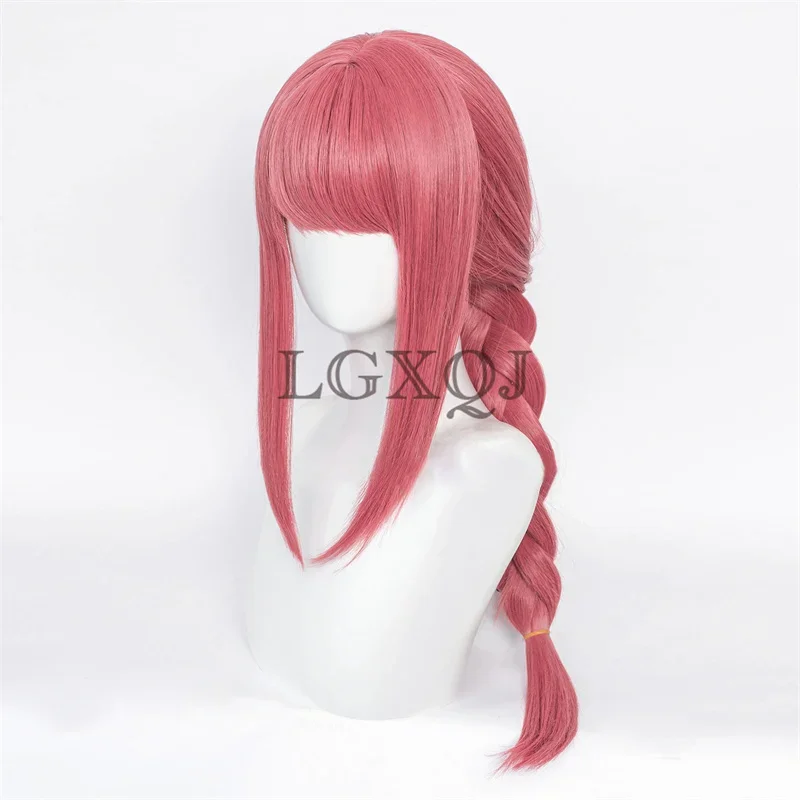 Высокое качество аниме бензопила человек Макима косплей парик 70 см красные