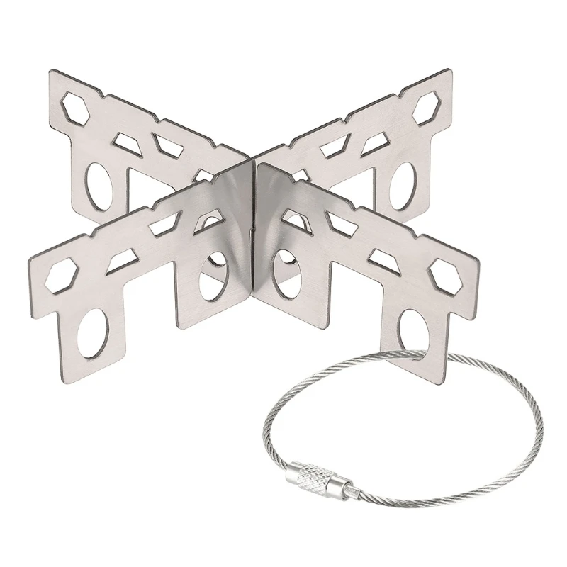 

Outdoor EDC Camping Alcohol Stove Rack Stainless Steel Cross Stand for Hiking Picnic Cooking Shelf Cookware Mini Burner Base