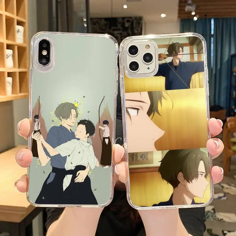 

Anime tsurune Phone Case Transparent soft For iphone 12 11 13 7 8 6 s plus x xs xr pro max mini