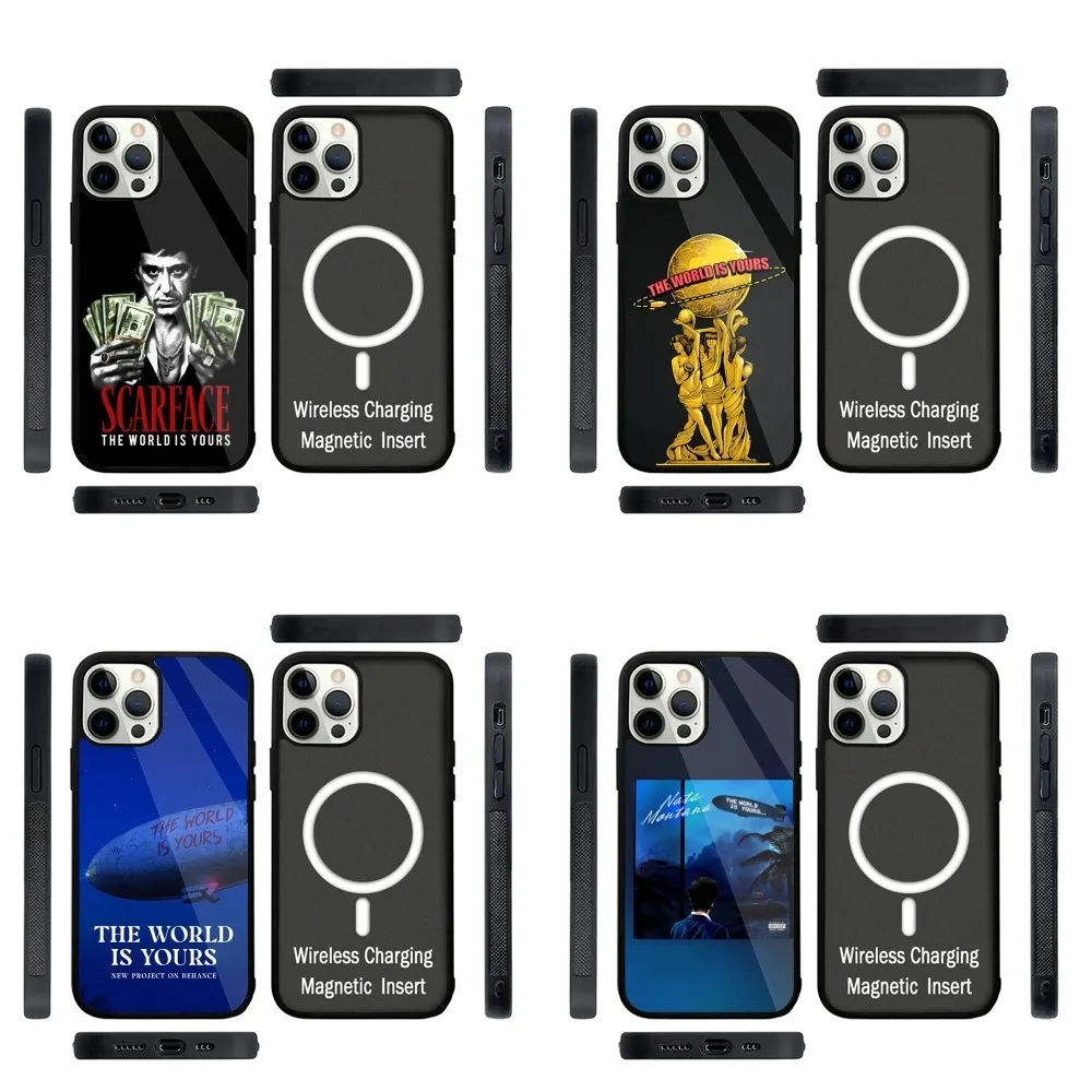 Чехол для телефона Scarfaces The World Is Yours с сильным магнитом IPhone 15 14 13 Pro Max Plus 11 12 Мини - Цена: 441