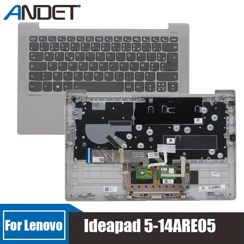 

Новая Оригинальная подставка для ноутбука Lenovo Ideapad 5-14ARE05, верхняя клавиатура с сенсорной панелью 5CB0Y88812