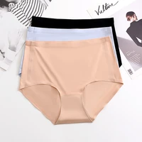m 4xl multi size underwear high waist seamless briefs ice silk breathable women underwear large size