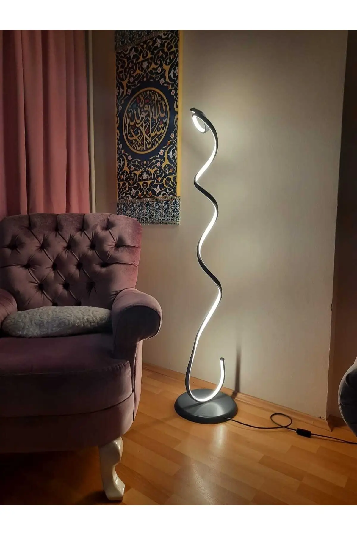 

Modern Smart Floor Lamp with 3 Colors Burning Led / 120 Cm