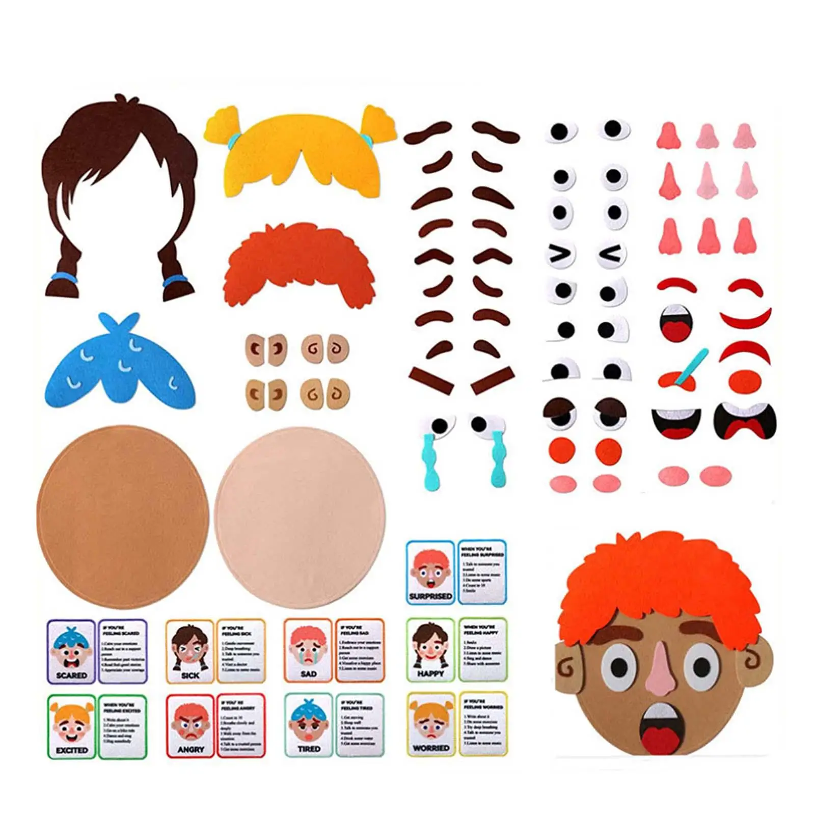 

Kids Social Emotional Learning Learning Social Skills Learn about Emotions Faces Stickers Games for Girls Children Kids Ages 3+