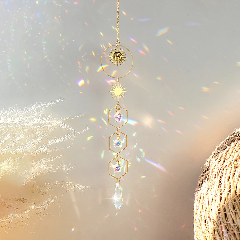 Suncatcher хрустальные Висячие призматические кристаллы Ловец Солнца садовое
