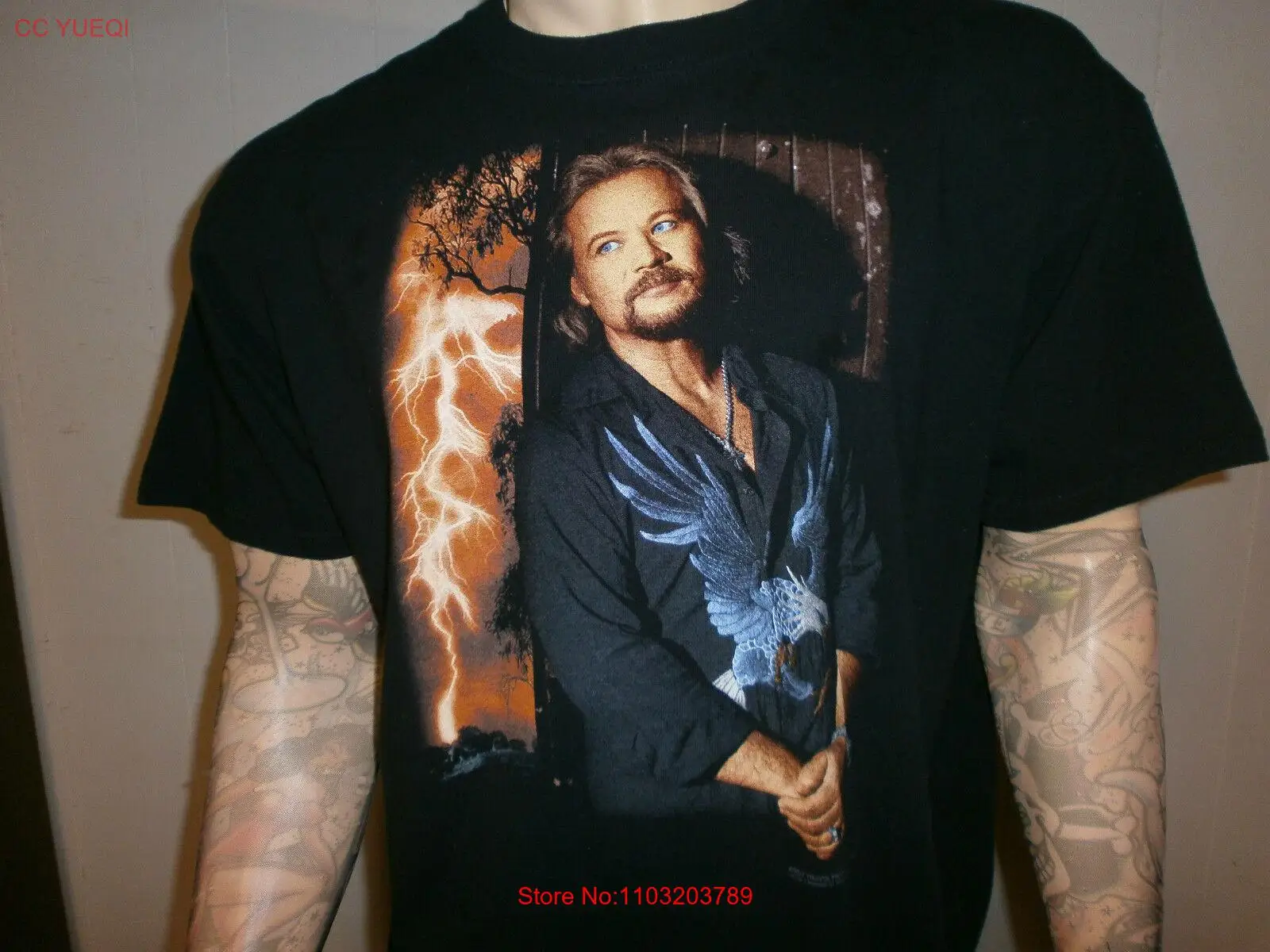 ФУТБОЛКА TRAVIS TRITT CONCERT Outlaw Country Rock Tour Live 2007 Lightning XL