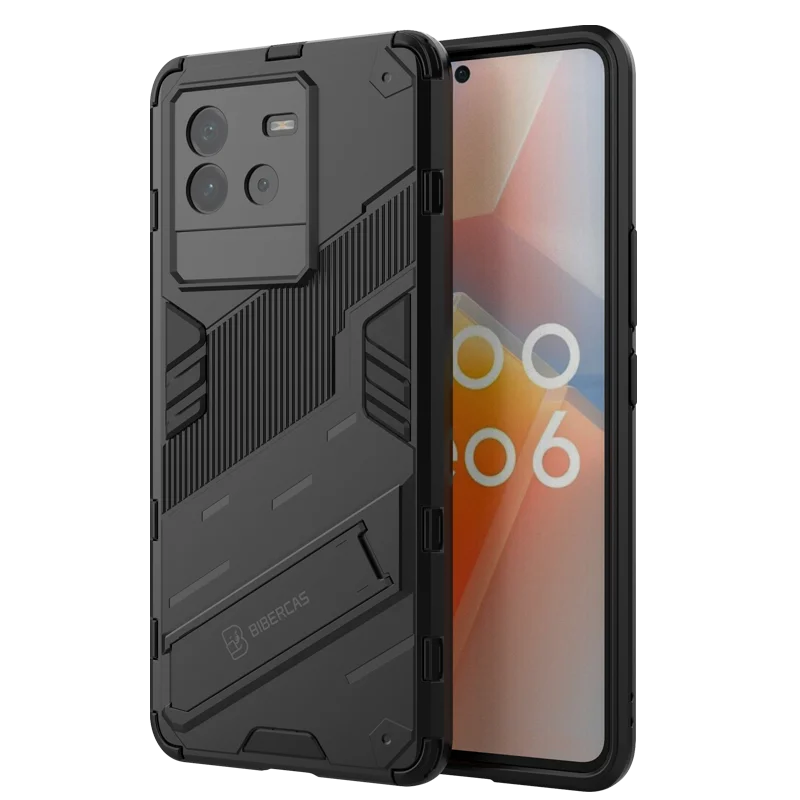 For vivo iQOO Neo6 Case For vivo iQOO Neo6 Cover Armor Hard Silicone Invisible Holder Protective Cover For vivo iQOO Neo 6 Case