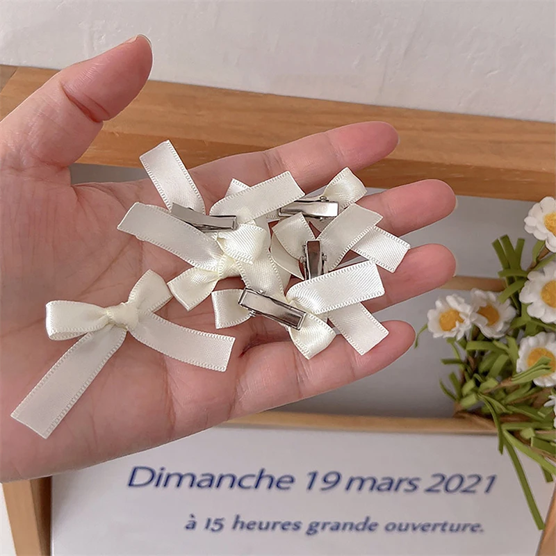 Заколки для волос с маленьким бантом девочек милые зажимы челки мини-банты