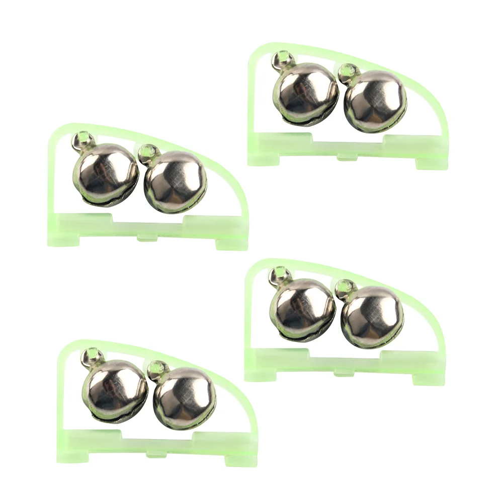 

10 Pcs Fishing Rod Alarm Bells Clip Style Dual Bells Rod Clamp Tip Clip Twin Alert Bells ( )
