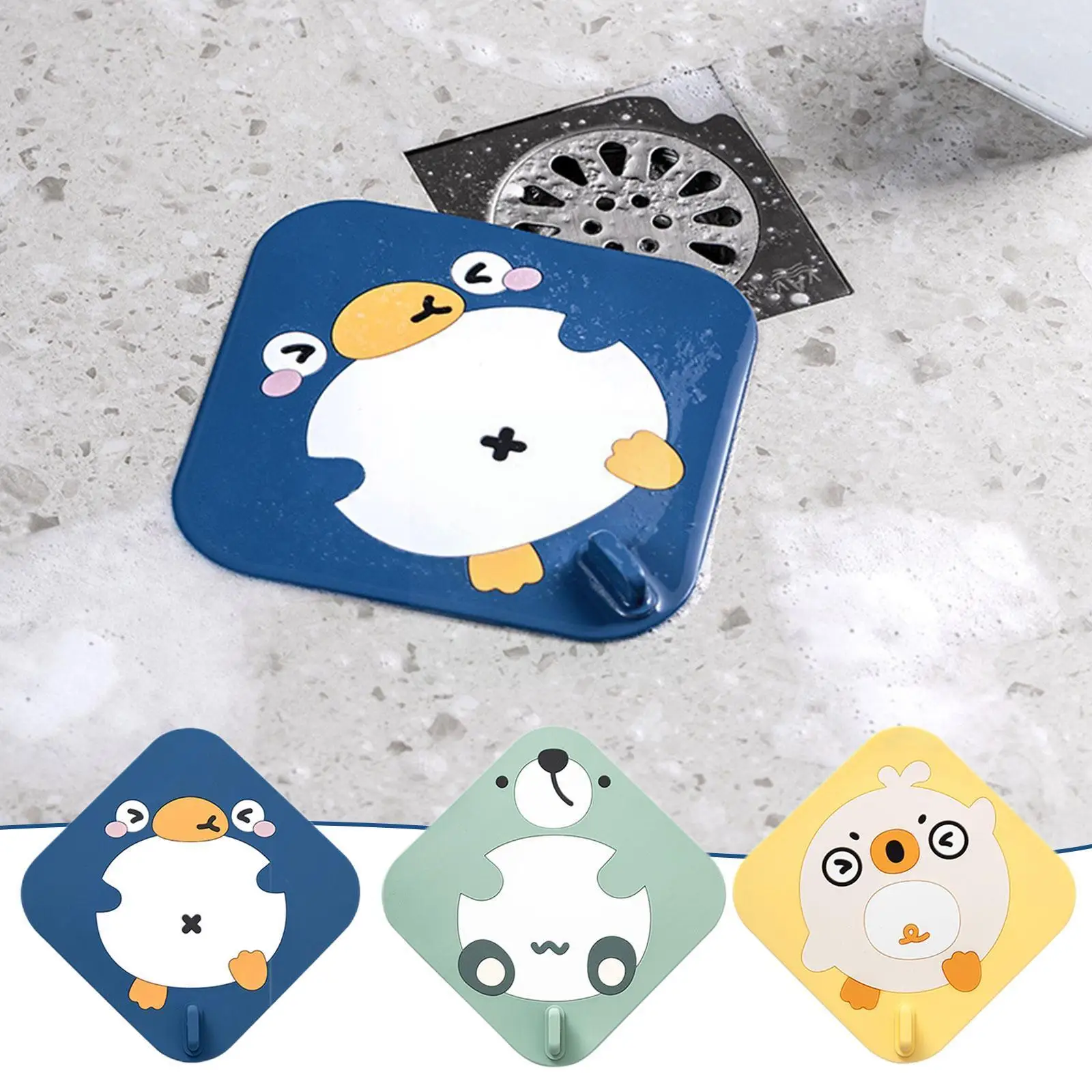 

Cute Floor Drain Cover Bathroom Sink Filter Silicone Anti Hair Pad Catcher Bathroom Deodorant Accessories Clogging Stopper W7O8