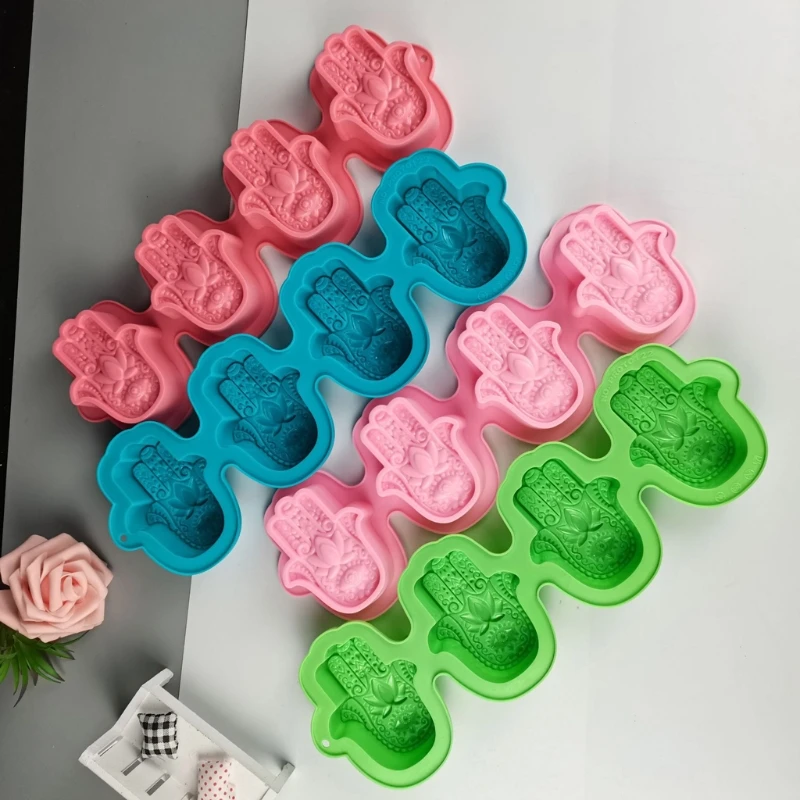 

Силиконовая форма Lotus Hamsa для рук, эпоксидная смола, инструмент для мыла Фатимы