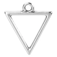 50pcs 1816mm silver color zinc alloy charms hollow triangle pendants fit necklace earrings bracelet diy jewelry accessories