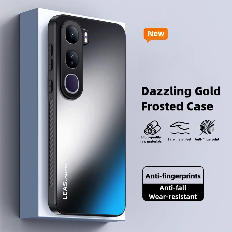 Чехол для vivo V40 Lite (IDN) 4G 5G матовый ослепительный золотой силиконовый защитный
