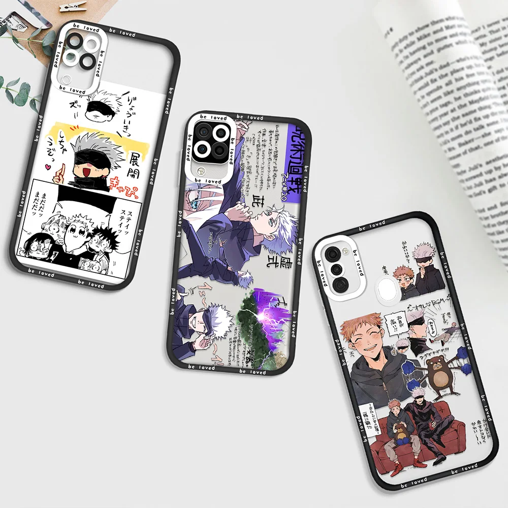 

Jujutsu Kaisen Fundas for Samsung Galaxy A72 S22 Plus Ultra A52 A52S A53 5G A71 A11 A12 A21S A32 4G Luxury Transparent Case