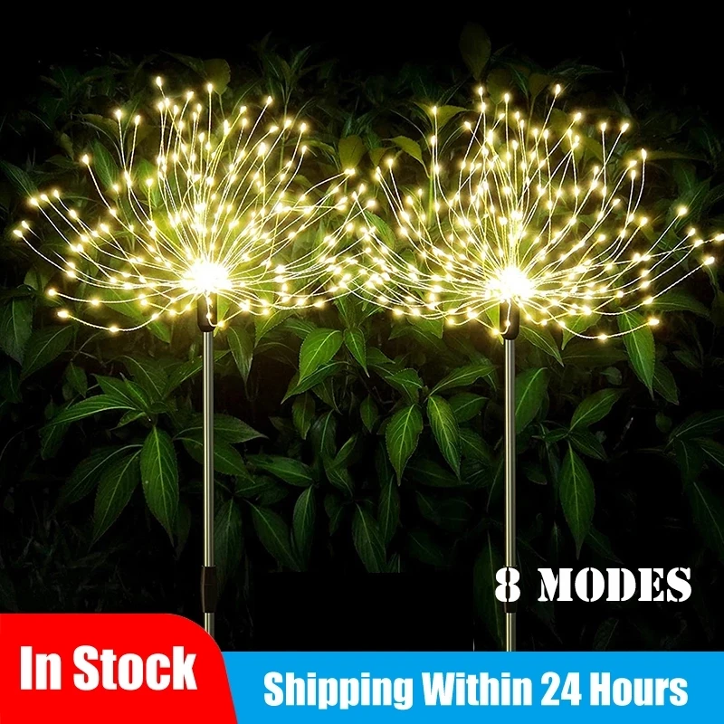 

Outdoor Solar Lights LED Fireworks Light Dandelion Yards Lawn Lamps 90/120/150/ LED For Garden Landscape Street Decor Light