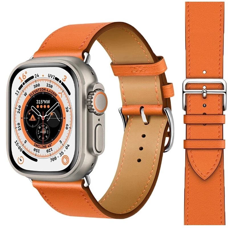 

Leather strap for Apple watch band 44mm 40mm 45mm 41mm 38mm 42mm Single tour watchband bracelet iWatch series 8 Ultra se 7 5 3 6