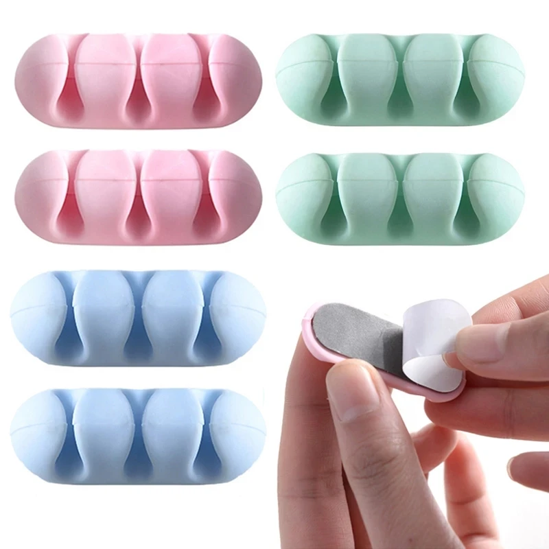 

Cute Cable Fixed Storage Headphone Headset Wire Wrap Cord Winder Organizer Cable Collector Silica