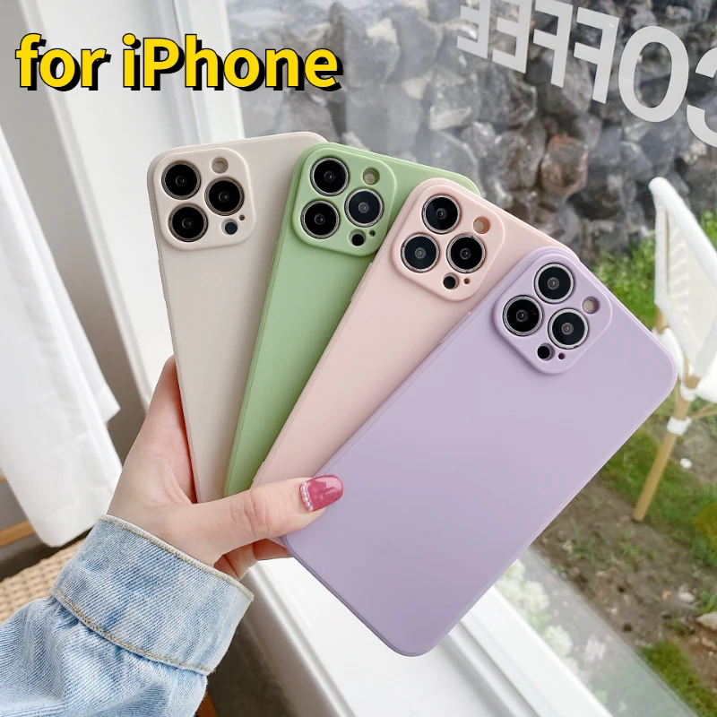 

For iPhone 13 12 11 Pro Max XR XS X 6S 8 7 Plus SE Mini Shockproof Phone Case Protective Sleeve Silicone