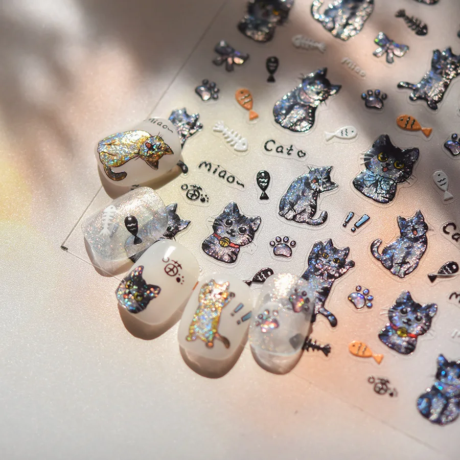 5D рельефные звездные кошачьи глаза яркие маленькие черные золотые кошки рыбьи