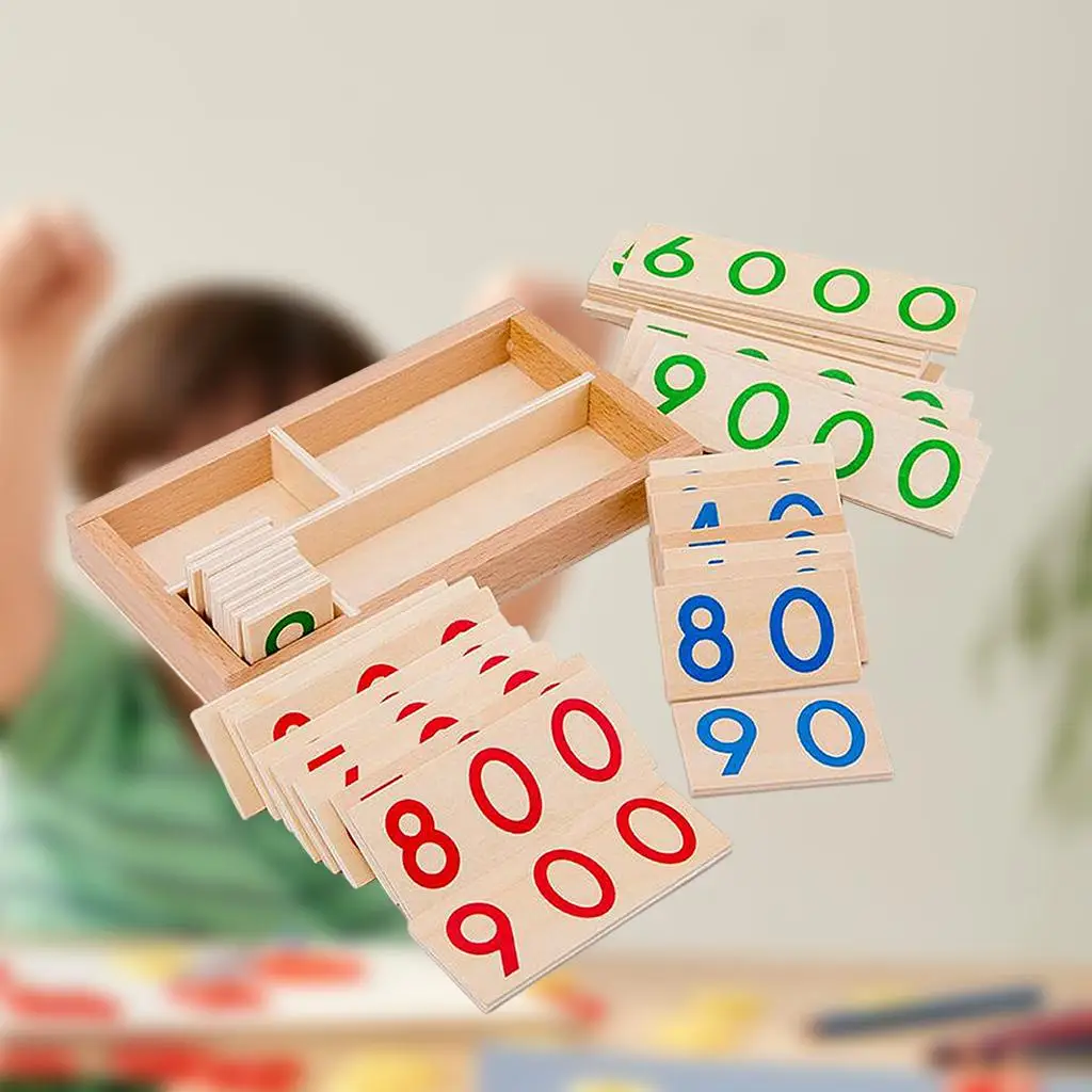 

Wooden 1-9000 Number Card Calculation Educational Teaching Aids Motor Skill Math Learning Activity Toys Kids