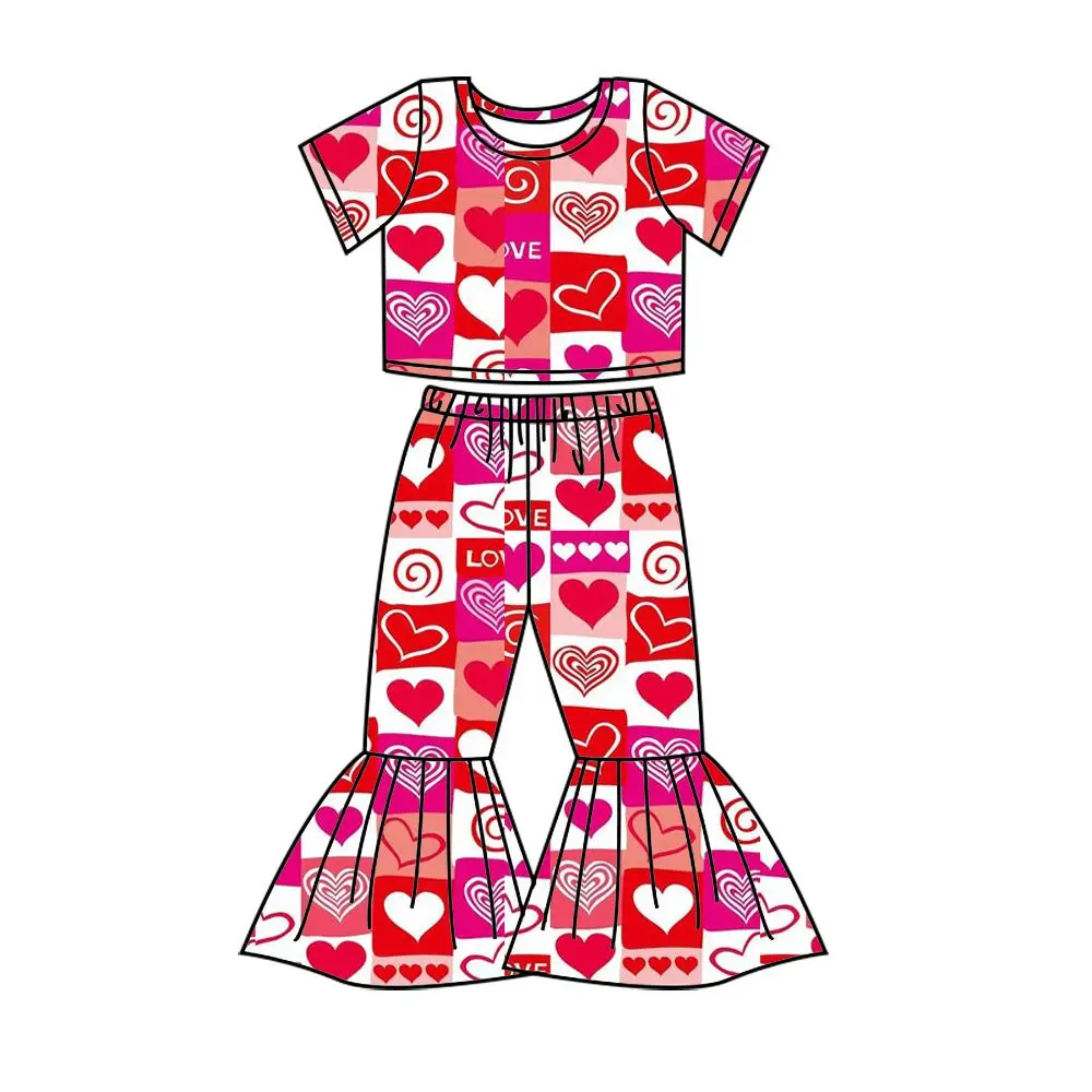 Комплект одежды для маленьких девочек в западном стиле модный бутик из ткани с