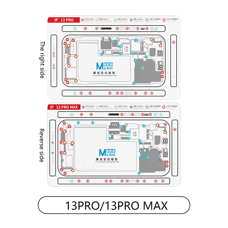 

MaAnt позиционирование винтов Магнитная подставка для телефона X-15PM двухсторонняя стандартная Гибкая мягкая Магнитная подставка для ремонта телефона