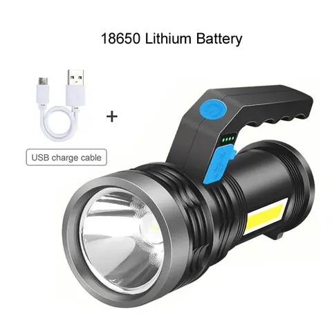 Портативный высокояркий маленький фонарик BS, фонарик с быстрой зарядкой по USB, прочный уличный светодиодный фонарь для кемпинга, 18650 COB, боковой фонарь