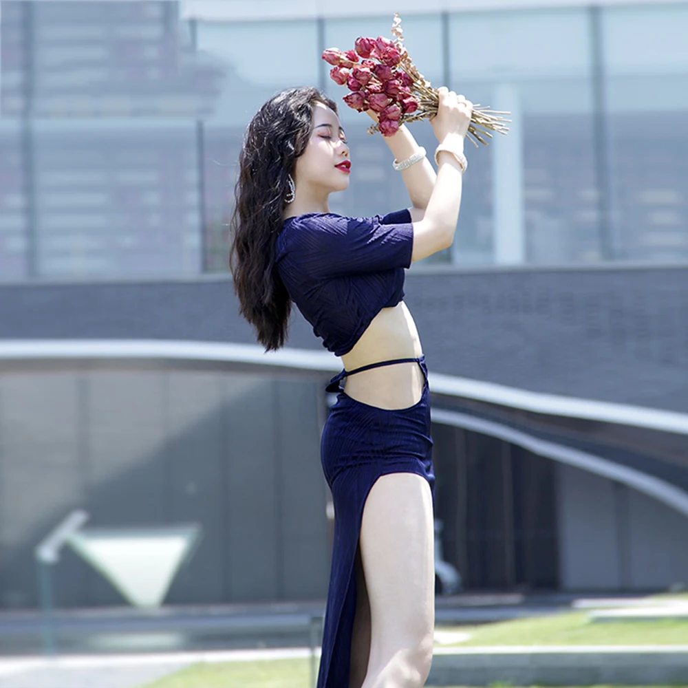 Женская одежда для танца живота тренировок с юбкой выступлений команды