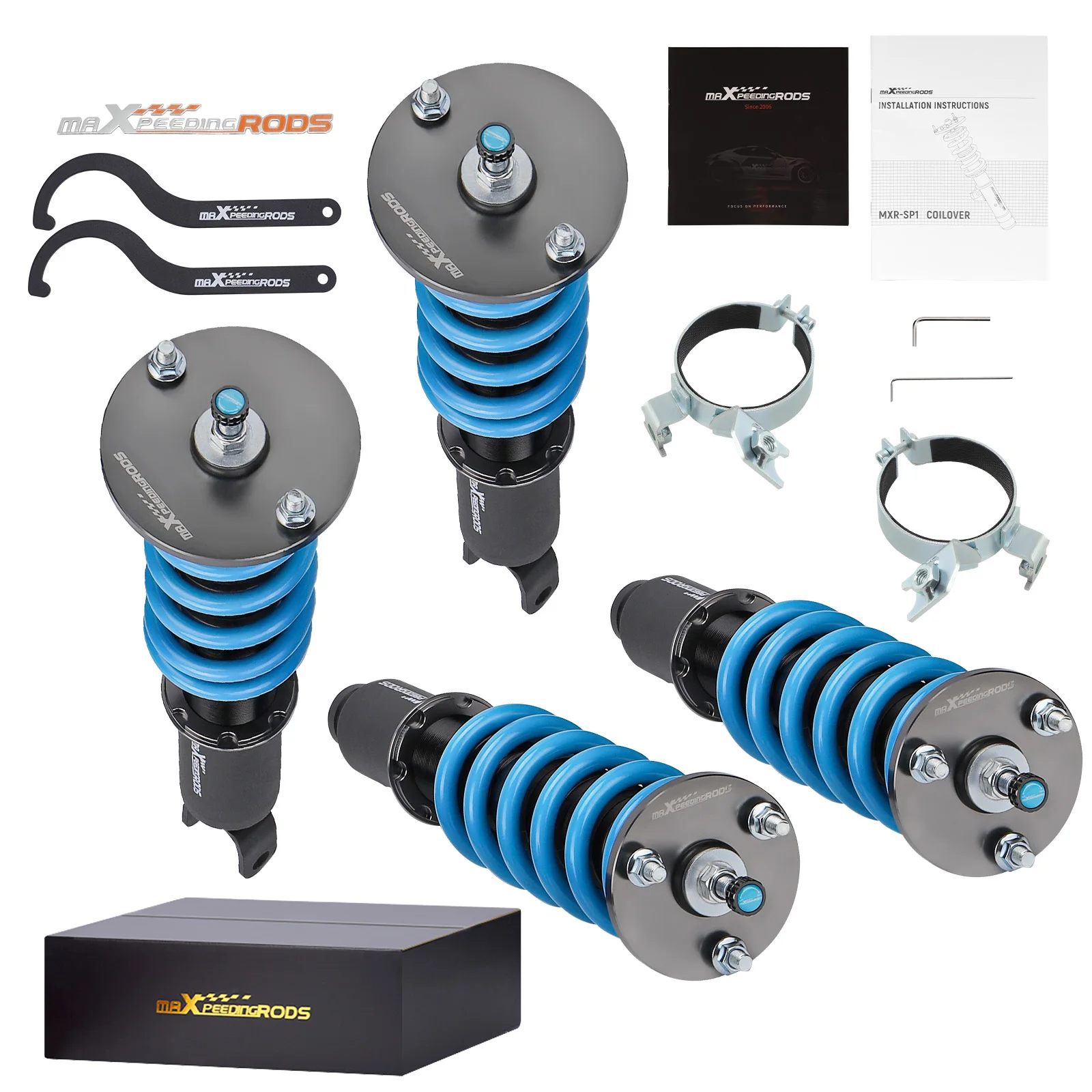MaXpeedingrods COT6 Регулируемый койловерный 24-позиционный комплект демпферов для Honda ACCORD