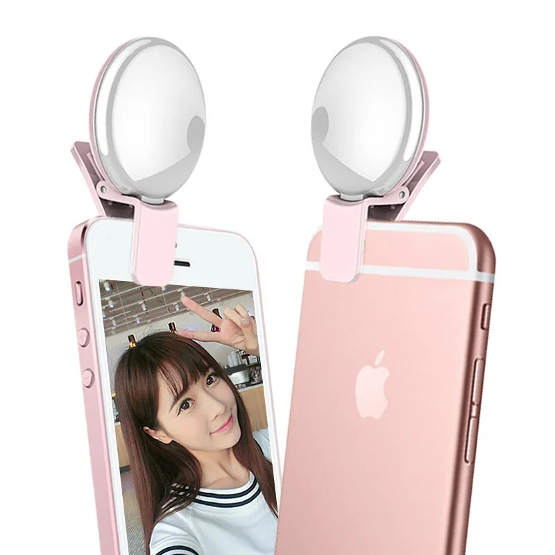 Mobile phone LED external fill light anchor beauty mobile phone mini fill light selfie gift customization 2pcs