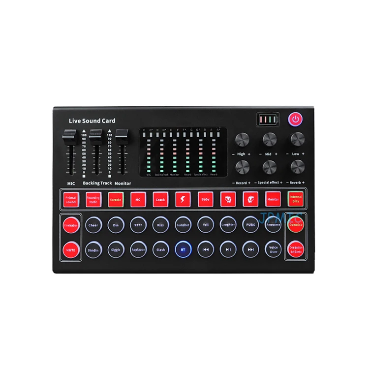 

Oem Professional Condenser Microphone M9 Sound Card Set For Webcast Live Recording