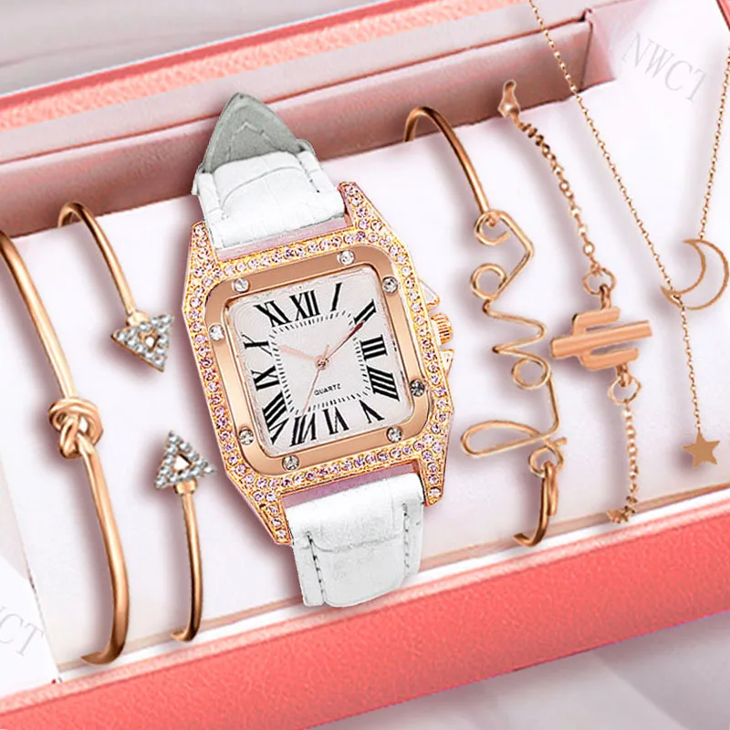 Комплект женских часов и браслета для отдыха часы со звездным небом женские