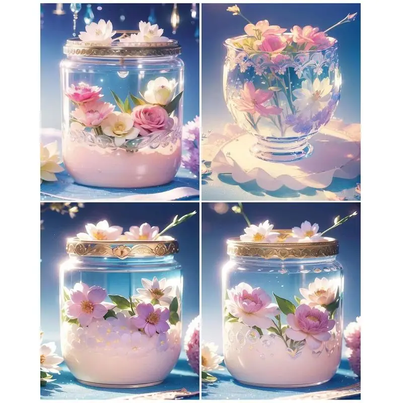 

GATYZTORY Flowers in Cup DIY oil Painting By Numbers Kit acrylic paint by numbers Handmade Paintings art on Canvas By Numbers