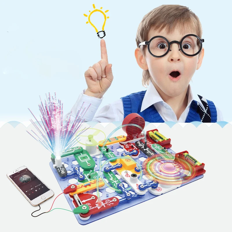 New Compound Mode Switch Circuits Electronics Building Block Kit Scientific Experiment Educational Assembling Toy for Kid