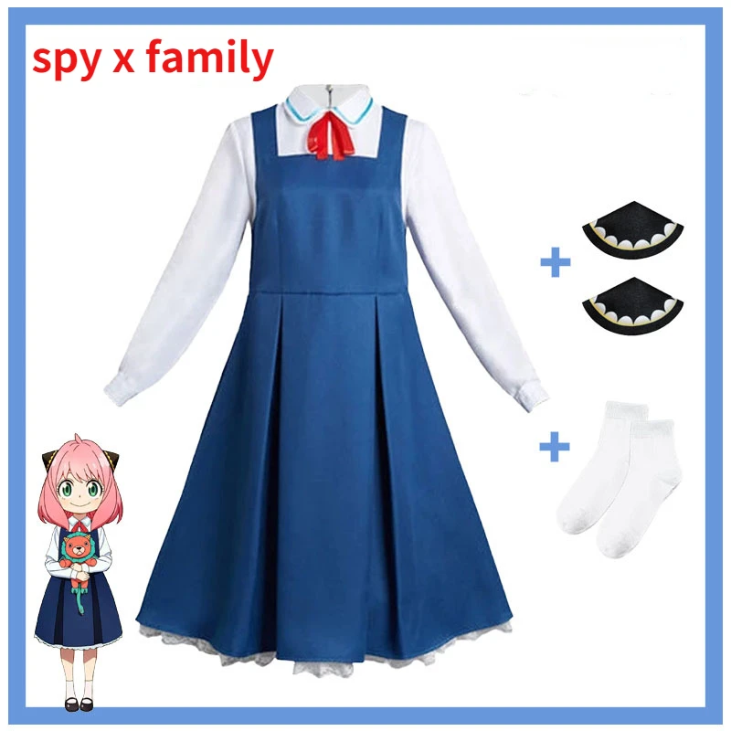 

Костюм для косплея аниме «шпионская семья Икс», голубая униформа, наряды, матросские парики, костюмы на Хэллоуин для женщин и детей