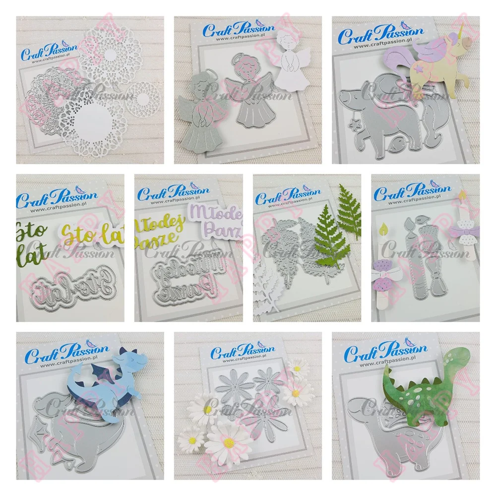 

Baby Dragon Angel Daisies Leaves Metal Cutting Dies DIY Scrapbook Envelope Diary Paper Cards Decorative Craft Embossing Template
