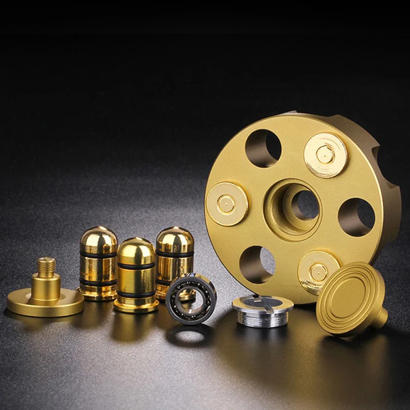 Fidget Spinner Revolver Shape Fingertip Gyro Bullet Metal Stress Relief Toy for Children and Adults enlarge