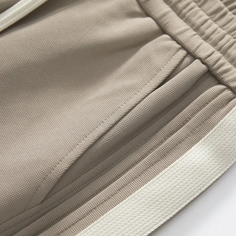 Мужские полосатые прямые брюки спортивные широкие свободные повседневные в пол