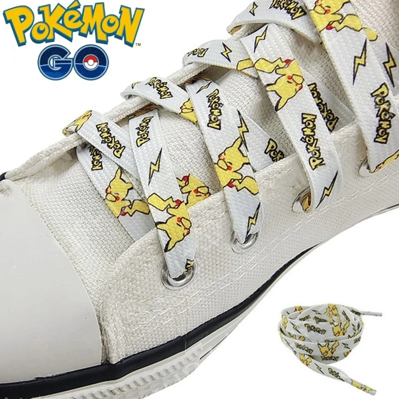 

1Pair Pokemon Pikachu Bulbasqur Shoelaces 120/140cm Anime Cartoon Charmander Geng Gui Fashion Shoe Laces Accessories Gifts Toys