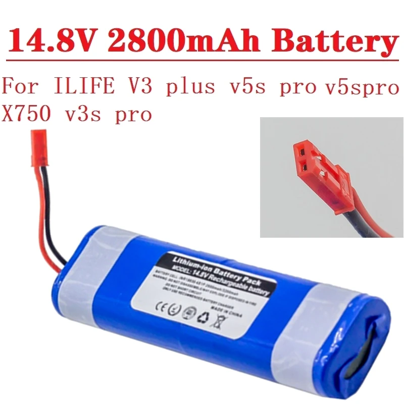 

Подметальная машина, литий-ионная перезаряжаемая батарея 14,8 в 2800 мАч для ILIFE V3 plus v5s pro X750 v3s pro пылесосов, батарея 14,8 в
