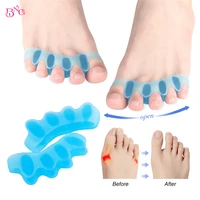 1 pair nail toe separators silicone foot finger separator flexible bunion corrector straightener toe spacer foot care tool