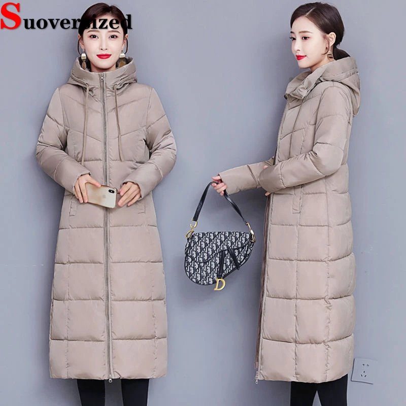 Winter Long Parkas Coats Women Slim Hooded Big Size 5xl Thick Jackets Elegant Warm Chaquetas Cotton Padded Casaco Casual Jaqueta